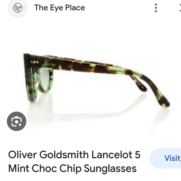 💯Auth Oliver Goldsmith Lancelot Mint choc chip sunglasses 🇮🇹 - Picture 10 of 11